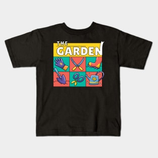 Garden gardening plants flowers tool park Kids T-Shirt